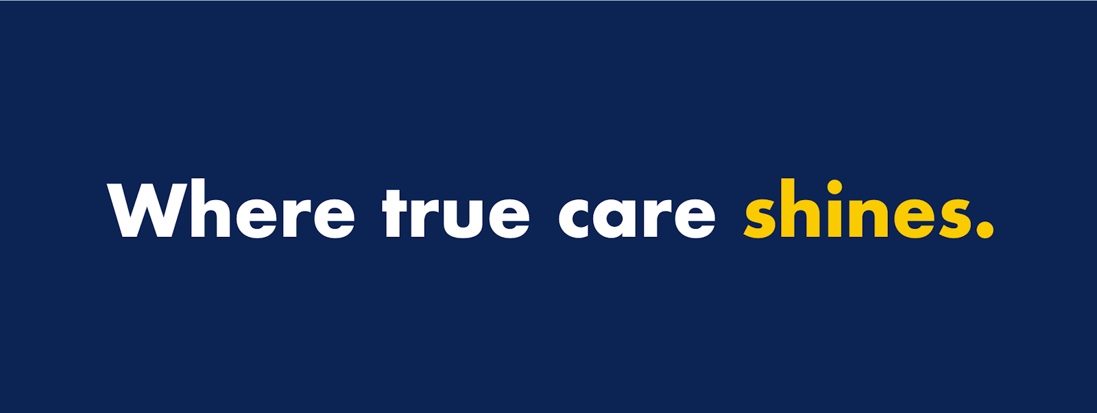 The Bright Blue brand messaging design Where True Care Shines