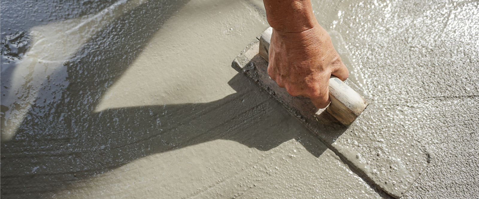 A professional smoothing concrete photograph for Tenon promotional branding.