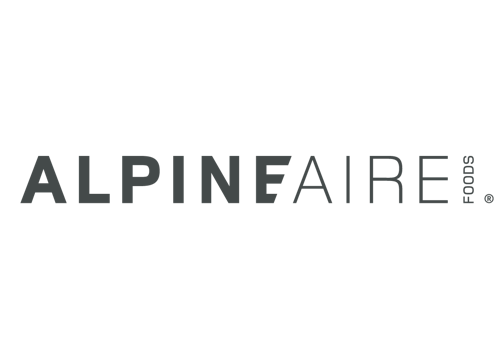 Alpine Aire Logo in black and white for client branding list.