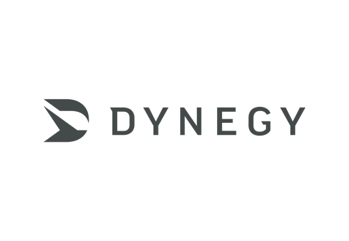 Dynegy logo design for business brand client list.
