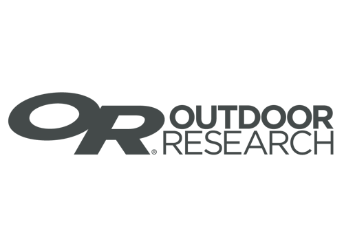 Outdoor Research Logo in black and white for client branding list.