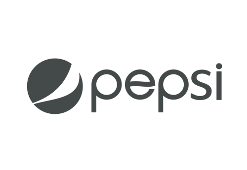 Pepsi client experience logo in black and white.