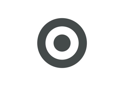 Target client experience logo in black and white.