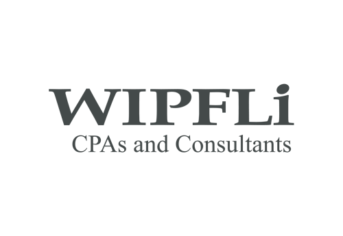 Wipfli logo design for business brand client list.