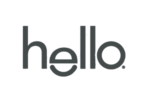 A hello products logo for speaker series list.