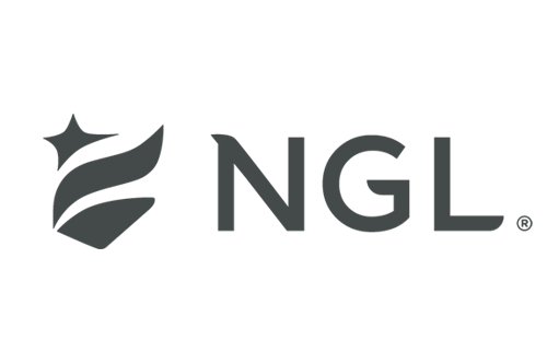 The National Guardian Life NGL logo in black and white for speaker series list.