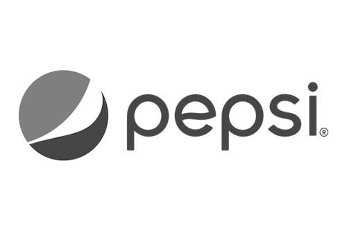 A Pepsi logo in black and white for speaker list.