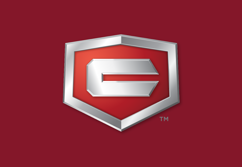 The Craftsman logo design in color on a maroon background.