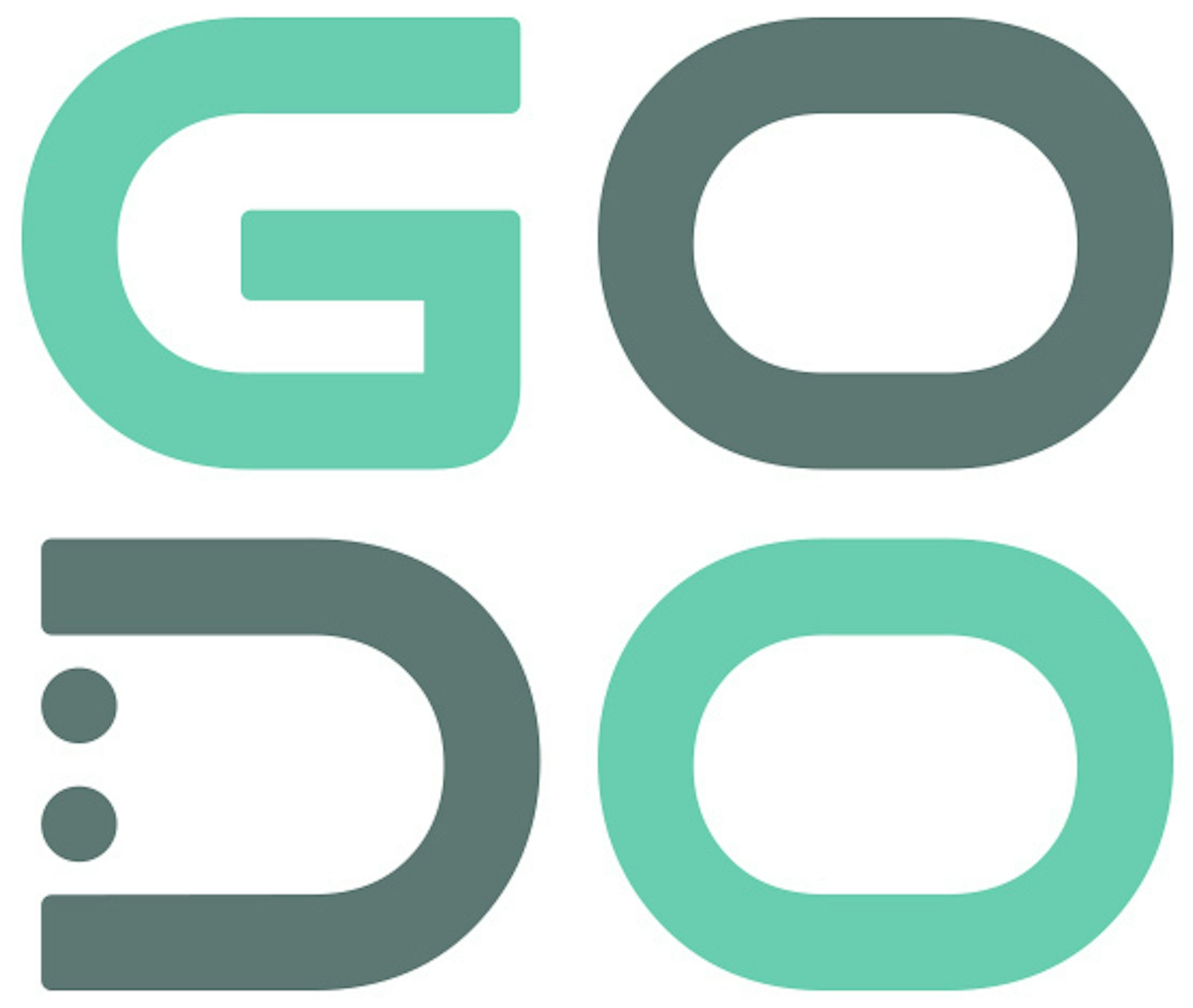 The GoDo logo design in color on a white background.