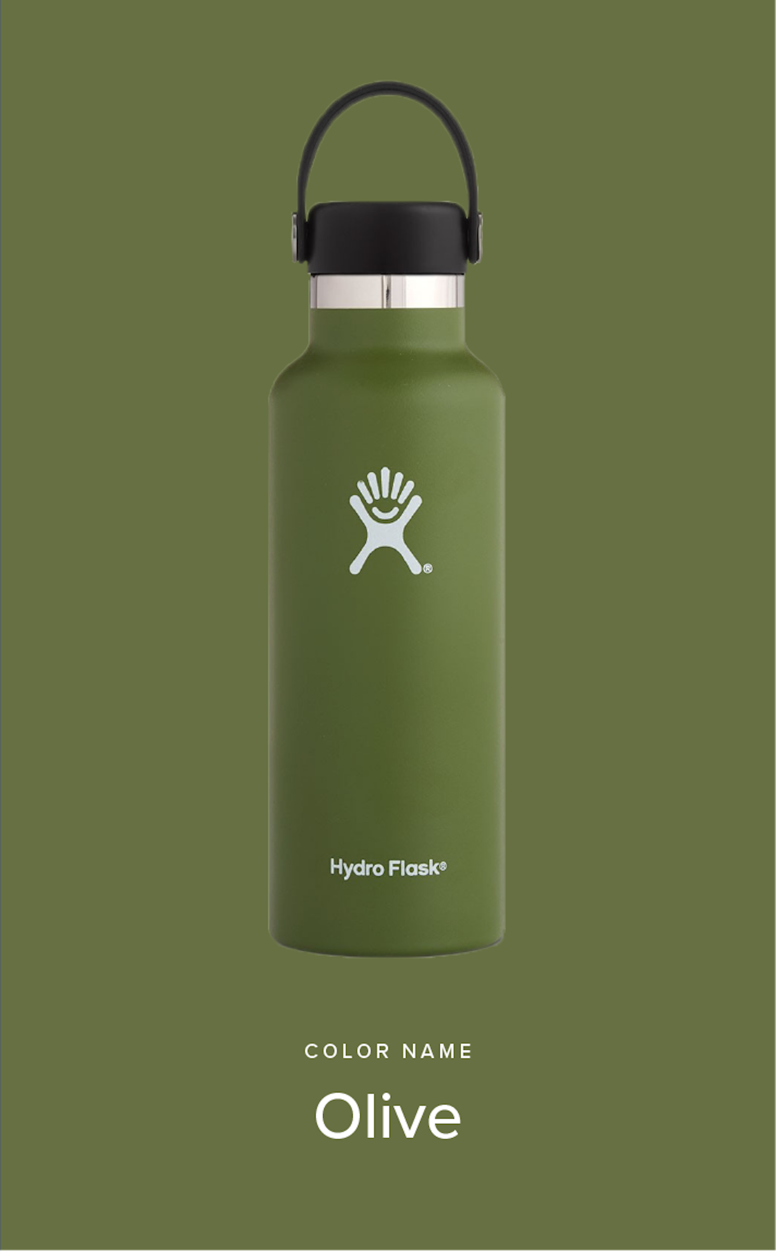 Hydro Flask 40oz Olive  Hydroflask, Hydro flask water bottle, Flask