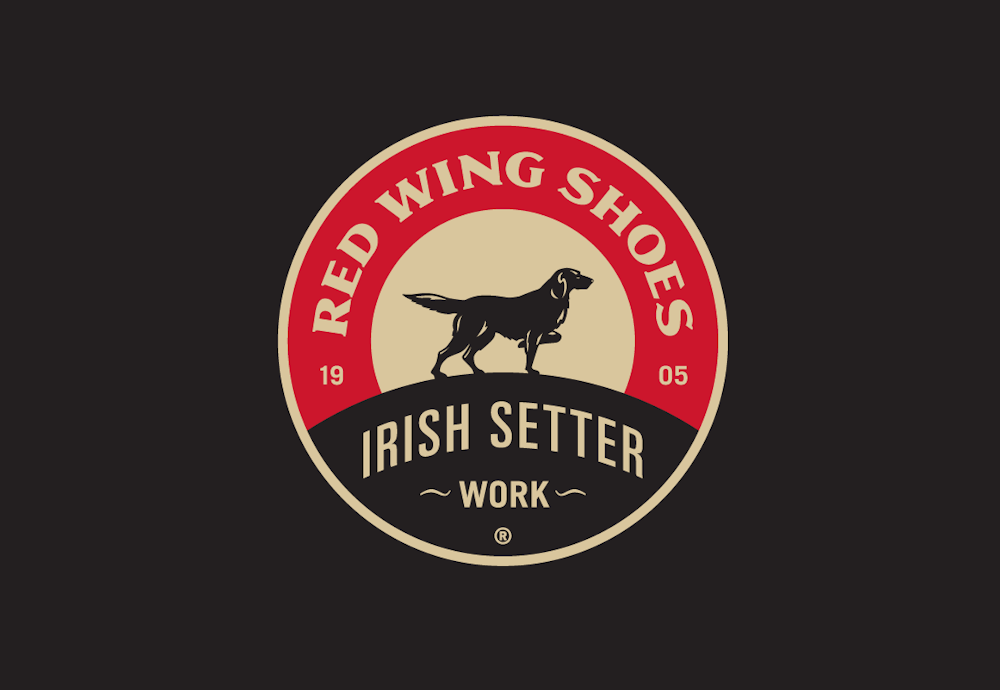 Irish Setter Work logo design for Red Wing Shoes.