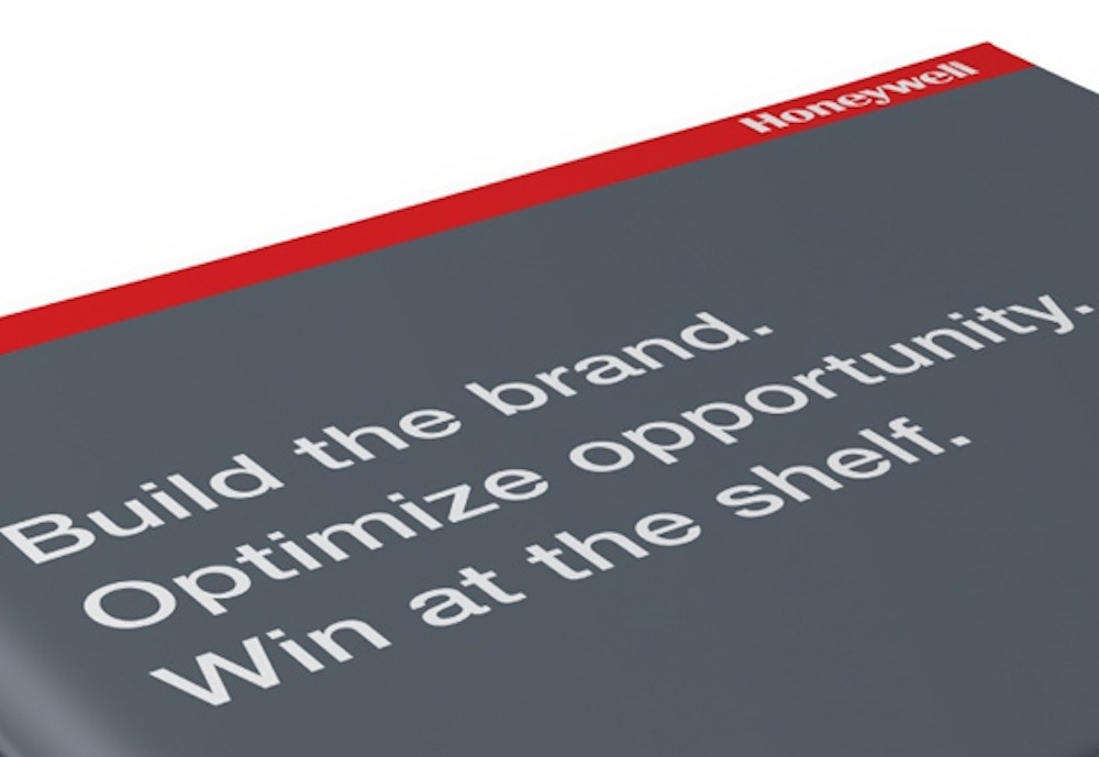 Honeywell packaging guidelines cover design with messaging.